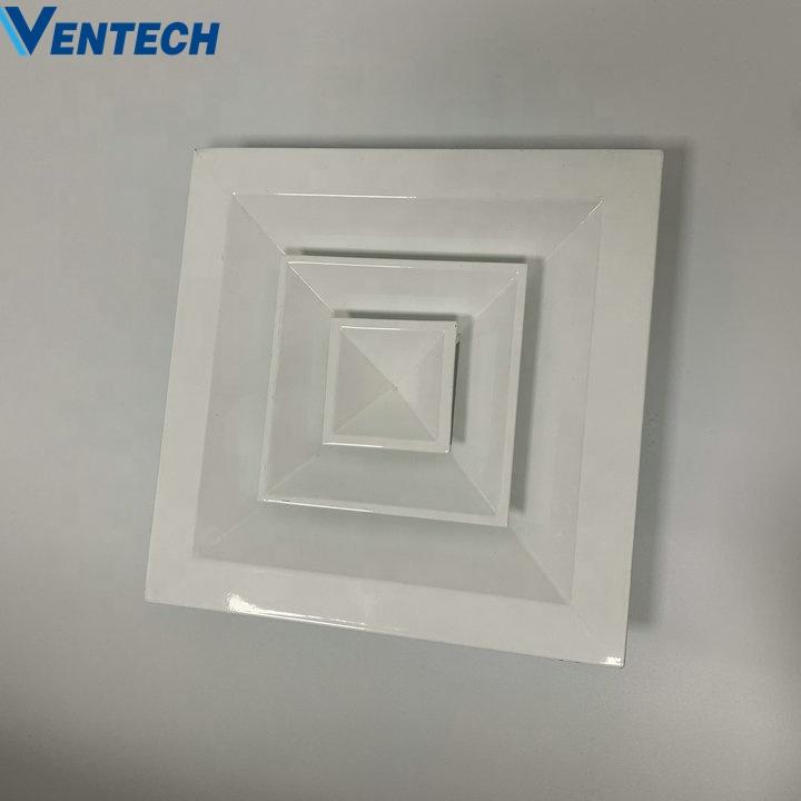 Hvac System AlumiNum Air Vent Duct Square Ceiling Diffuser For Ventilation