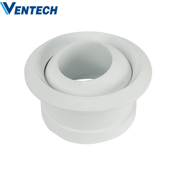Hvac System Aluminum Exhaust Supply Air Duct Ceiling Conditioning Ball Spout Jet Nozzle Diffusers For Ventilation