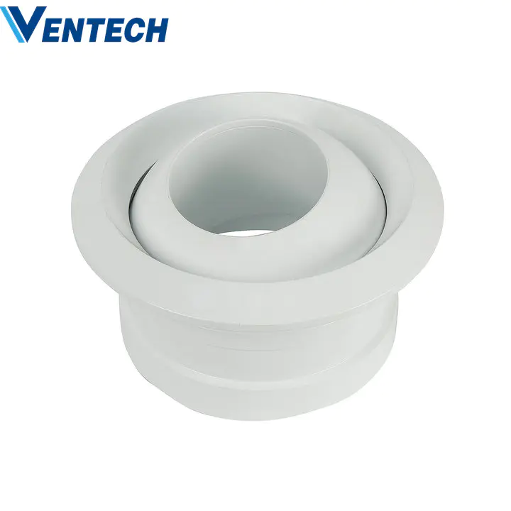 Hvac Aluminum Air Outlets Air Ventilation System Adjustable Round Ball Spout Jet Nozzle Ball Diffuser Round Air Vent Cover