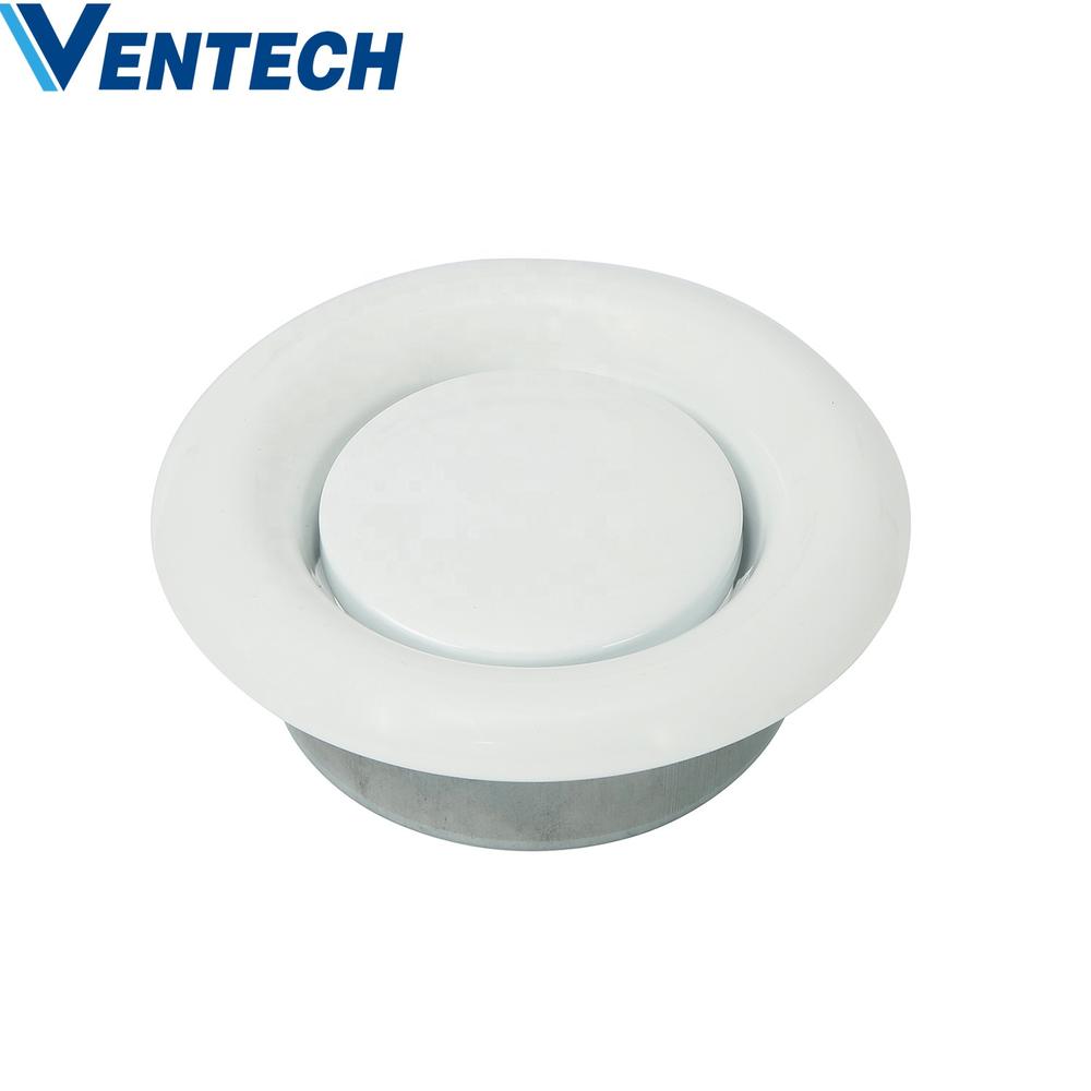 Hvac System Powder Coating Exhaust Air Valve Vent Covers Ducting Supply Air Iron Metal Disc Valve