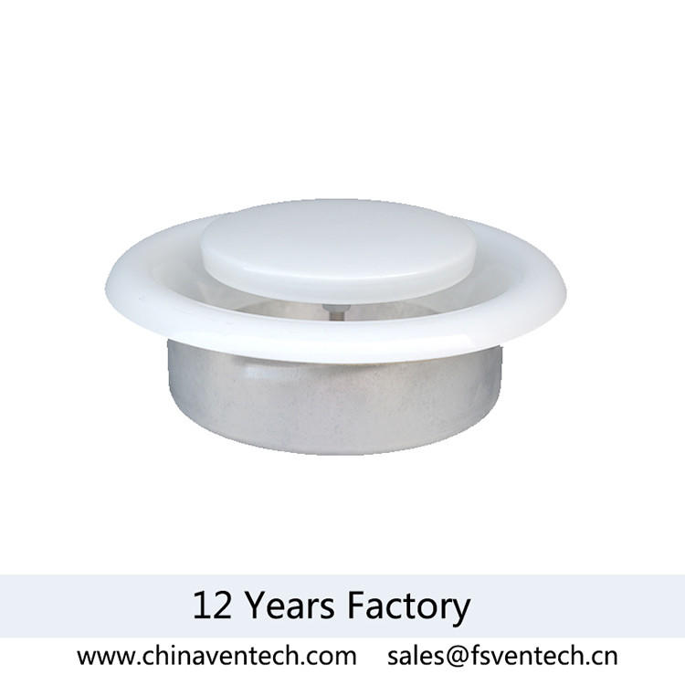 Hvac System Powder Coating Exhaust Air Valve Vent Covers Ducting Supply Air Iron Metal Disc Valve