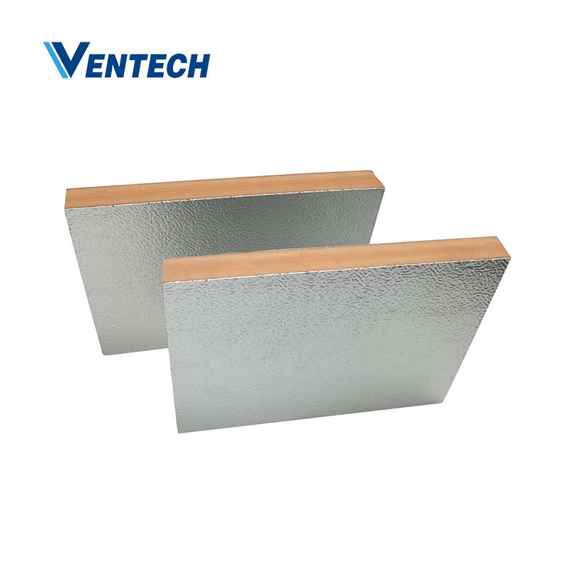 Fireproof Wall Thermal Insulation Foam Phenolic Duct Board Sheet Pir Air Duct Panel Pre Insulated Duct Sheet