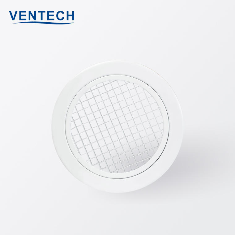 HVAC Round ABS Aluminum Eggcrate Circular Ceiling Air Outlet Exhaust Vent Diffuser with Disc Air Valve Eggcrate