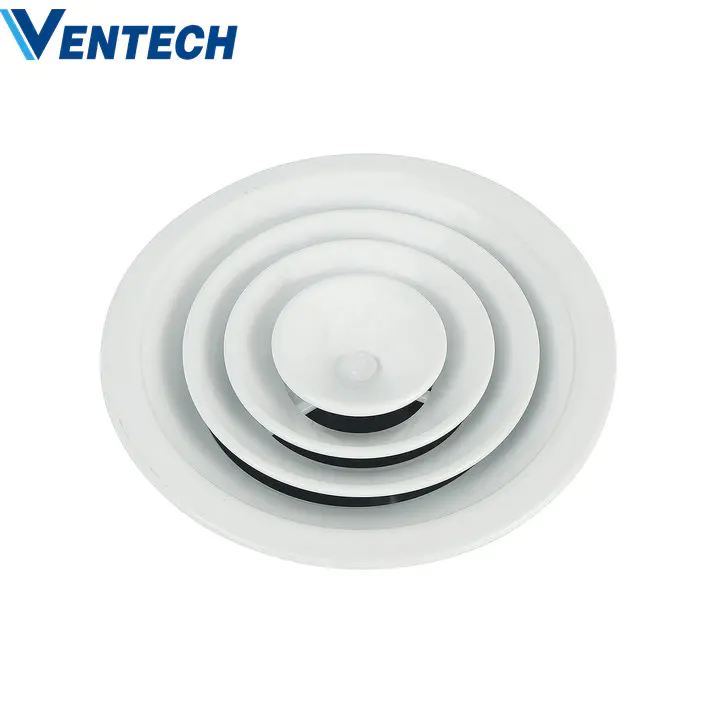 Ventech Powder Coated Aluminum Ceiling Round/Circular Air Diffuser for HVAC System