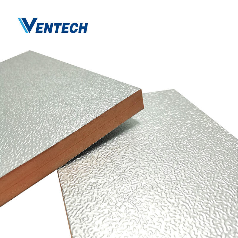 waterproof fireproof phenolic pre-insulated duct sheet pir air duct panel