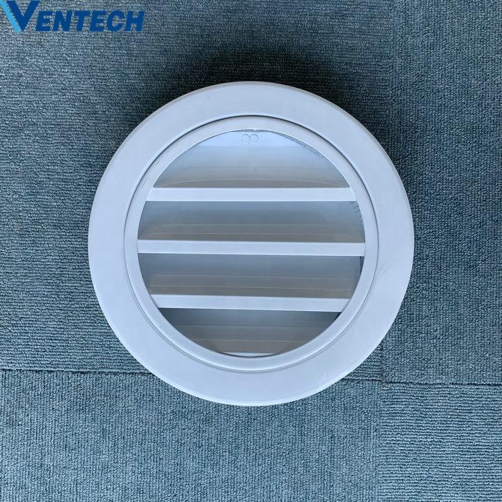 Wall Round External Weather Aluminum Air Vent Louvers With Fly Screen Mesh