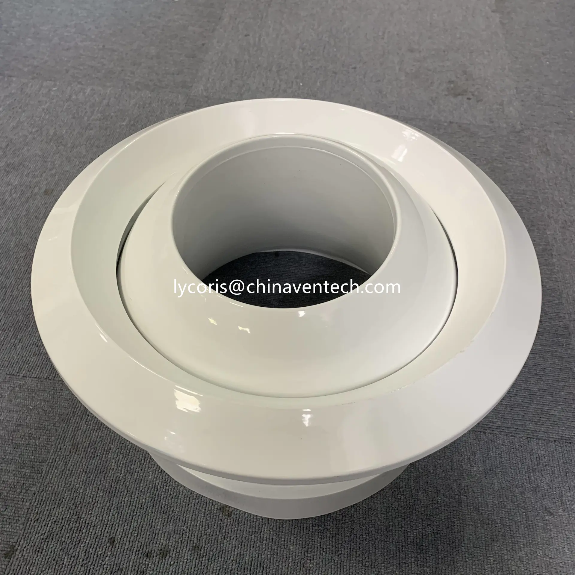 HVAC air louver ventilation aluminum jet nozzle diffuser round air outlet ceiling diffuser with damper optional