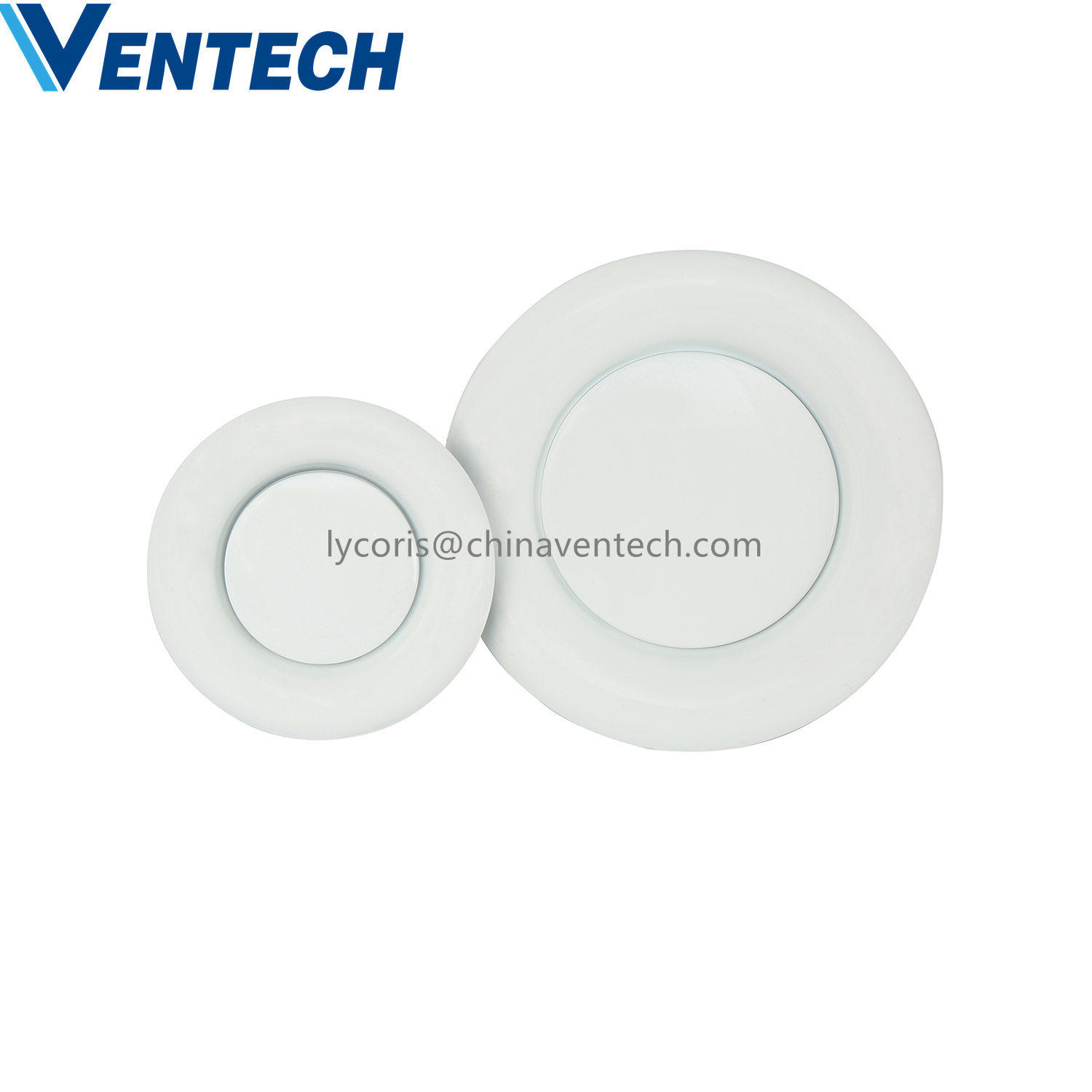 Iron Metal Ceiling Round Shape Exhaust Air Diffuser Return Valve Air Duct Ventilation Disc Valve for kitchen