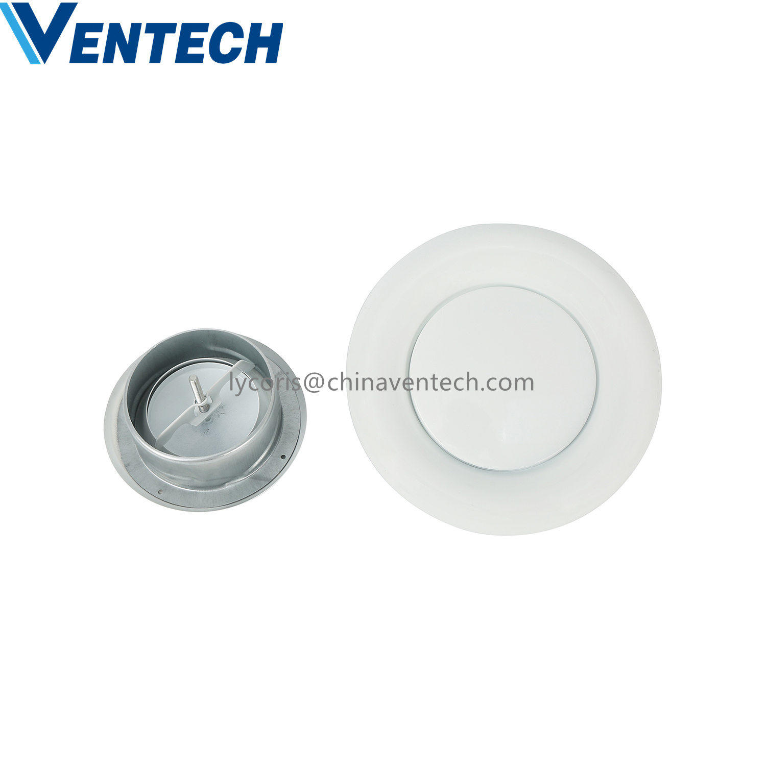 Round Shape Metal GI Sheet Ceiling Diffuser Ventilation HVAC Air Duct Exhaust Disk Valve Supply Washing Room Used Air Disc Valve