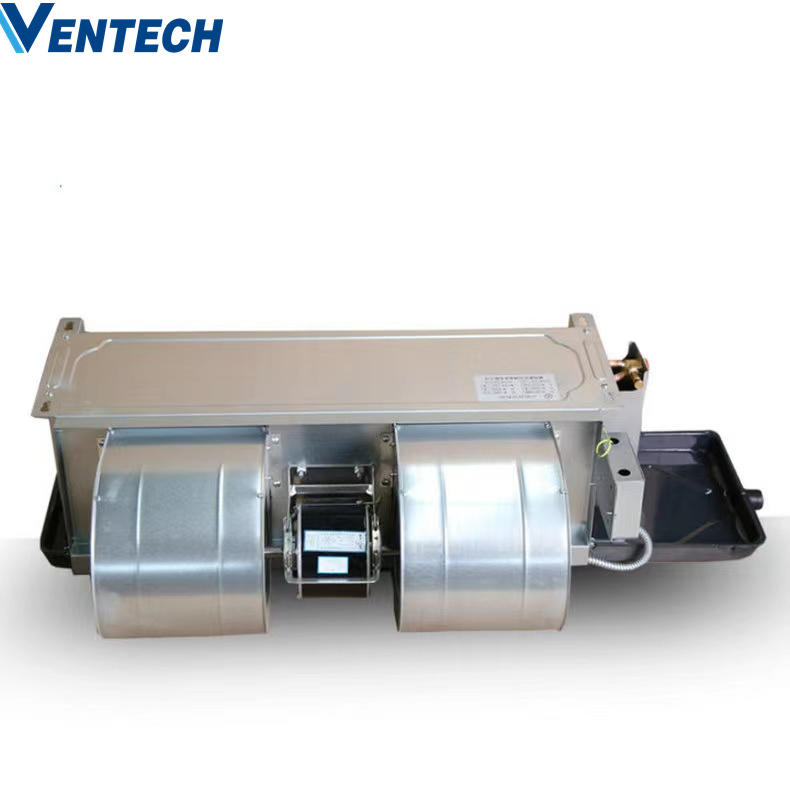 Ventech air conditioning ducted 4 pipe cooling fan coil unit with plenum