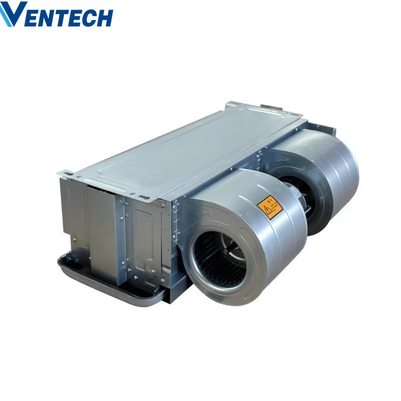 Ventech air conditioning ducted 4 pipe cooling fan coil unit with plenum