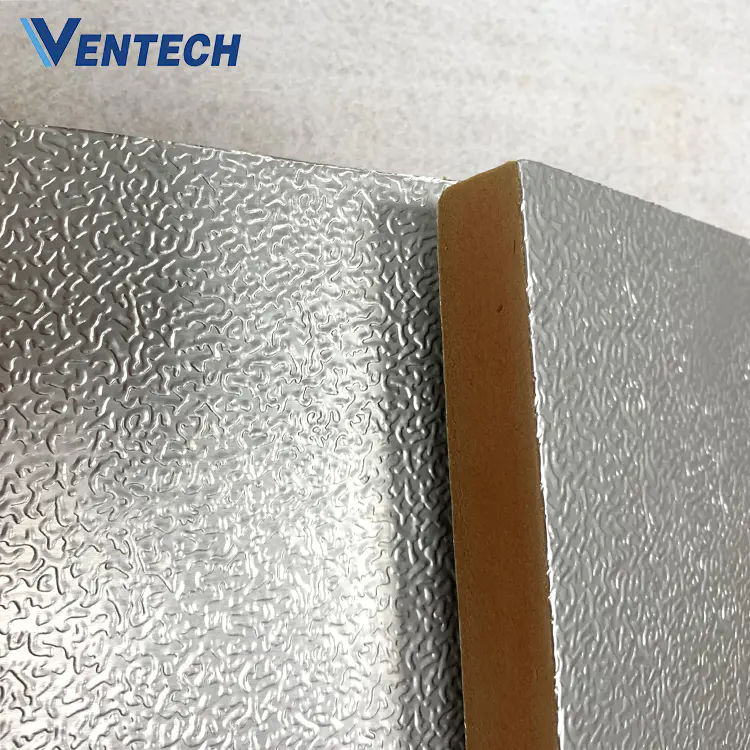 HVAC pre-insulated air duct insulation panel and phenolic pid foam board