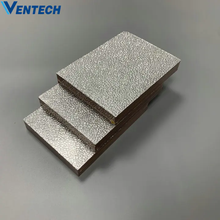offering heat resistance self adhesive aluminum foil tape phenolic pre-insulated air duct panel
