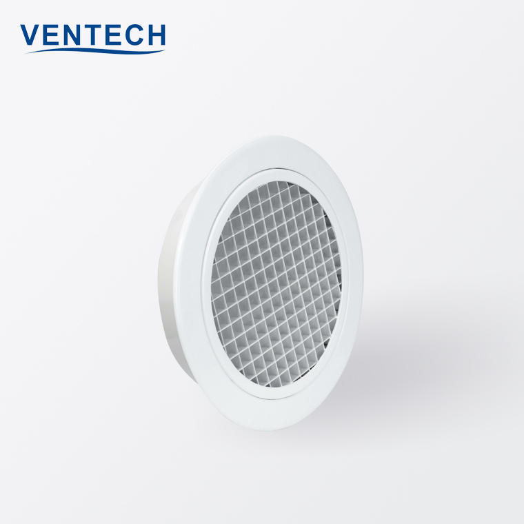 HVAC system ventilation grille round aluminum eggcrate grille ceiling air grille