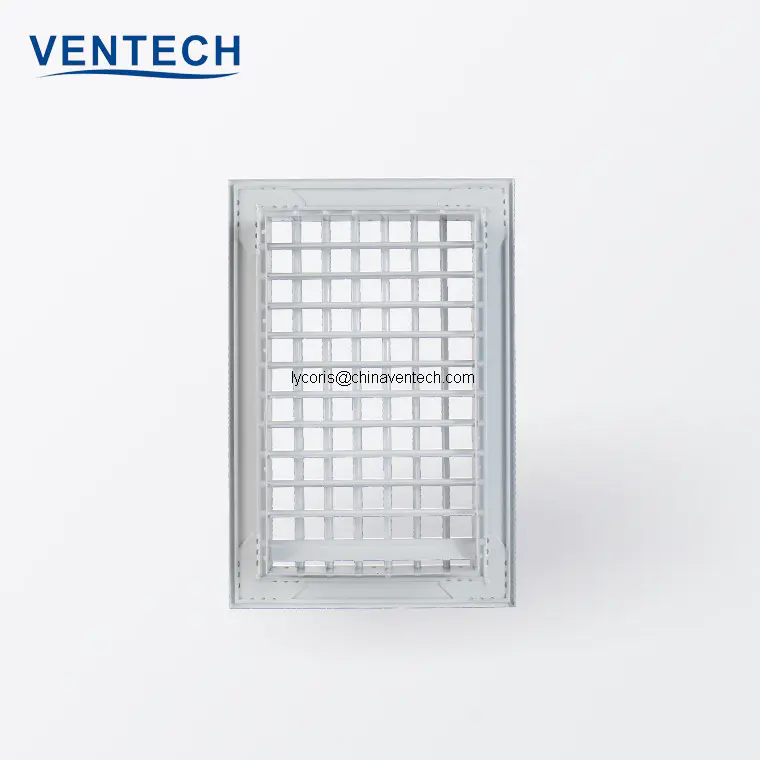 supply aluminum ceiling air conditioning linear double deflection air grille ventilation air diffuser with adjustabl blades