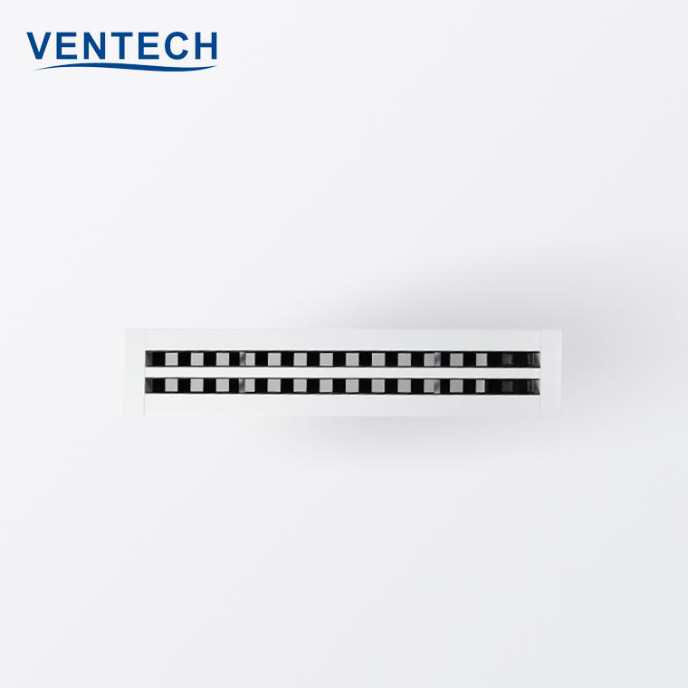 Hvac Air Conditioning Aluminum Linear Slot Diffuser Air Grille Diffusers With Plenum Box