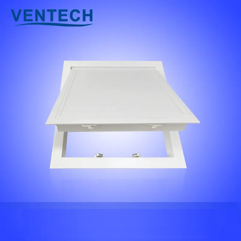 Ventilation ceiling supply air duct access door grille