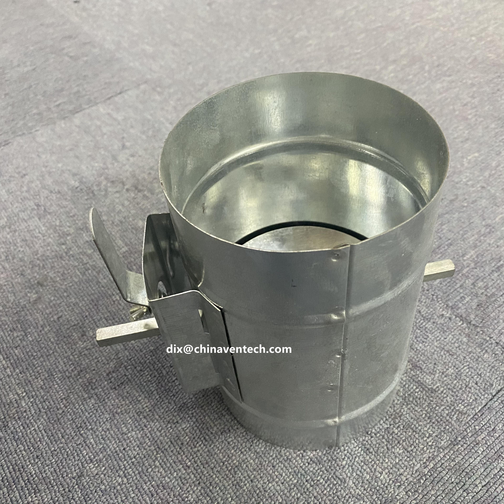 Hvac ventilation air ducting metal steel material round volume control damper