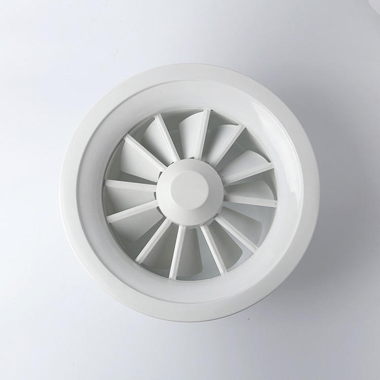 VENTECH Air Ventilation Aluminum Round Ceiling Circular Swirl Diffusers With Removable Blades