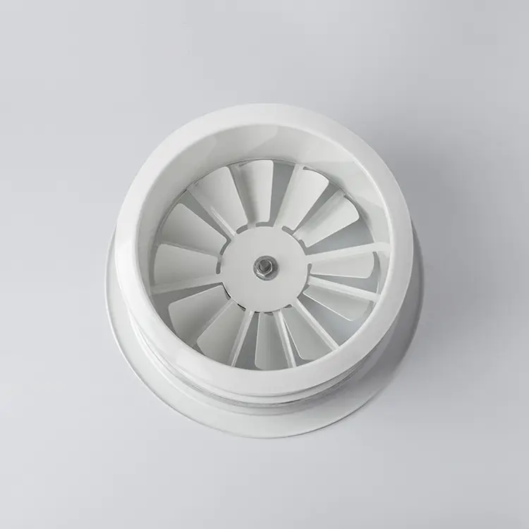 VENTECH Air Ventilation Aluminum Round Ceiling Circular Swirl Diffusers With Removable Blades