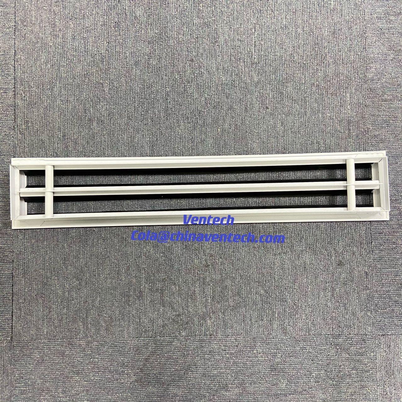 HVAC System  Adjustable Blade Wall Mounted Aluminum Supply Air Linear Slot Air Diffuser With Air Damper
