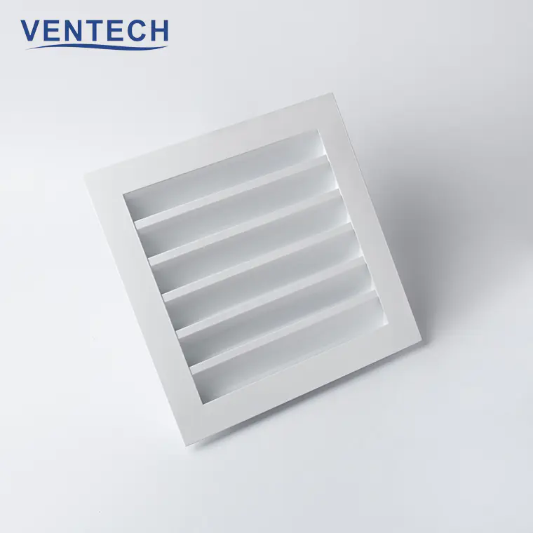 Air conditioning ceiling return air vent weather proof louver with mesh