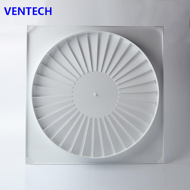 HVAC System  Hot Selling Metal Square Swirl Air Diffuser for Ventilation