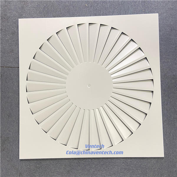 HVAC System  Ceiling Mounted Air Vent Supply Air Swirl Diffuser in Ventilation