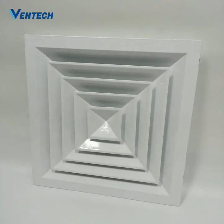 Hvac Ceiling Aluminum Square Air Diffuser Central Air-conditioning Louver Vents Air Outlets