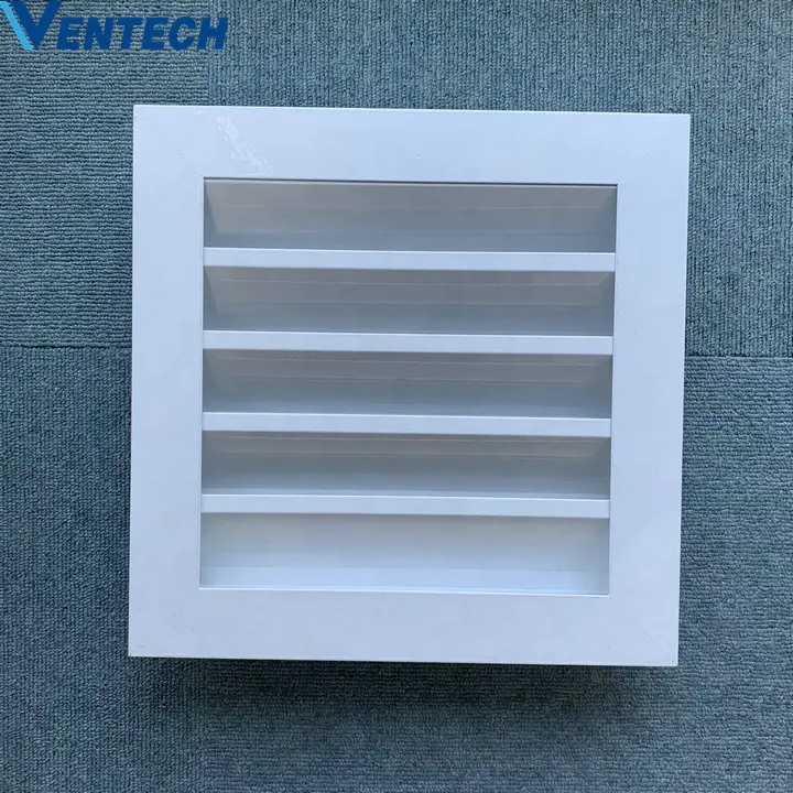 Hvac System Air Vent Door Aluminium Sun Waterproof Weather Louver For Ventilation