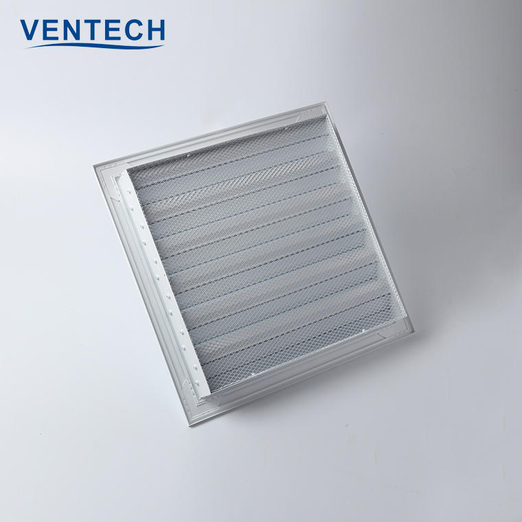 Hvac Exhaust Air Conditioner Adjustable Aluminium Fixed Fresh Air Weather Louver Windows For Ventilation
