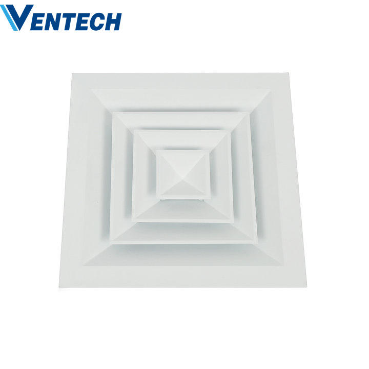 Hvac VENTECH Aluminum Ceiling Havc 4-Way Supply Air Duct Conditioning Square Ac Ceiling Air Diffusers
