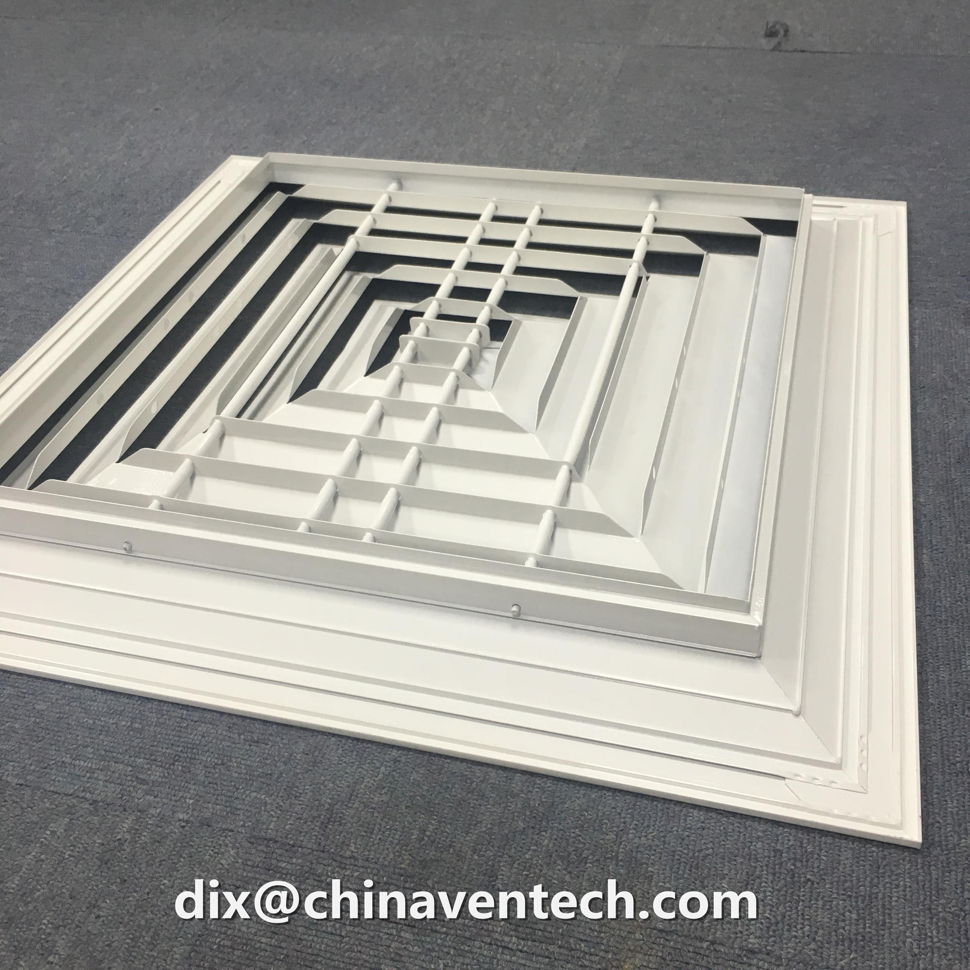 HVAC return air ventilation ceiling 4 way square diffuser