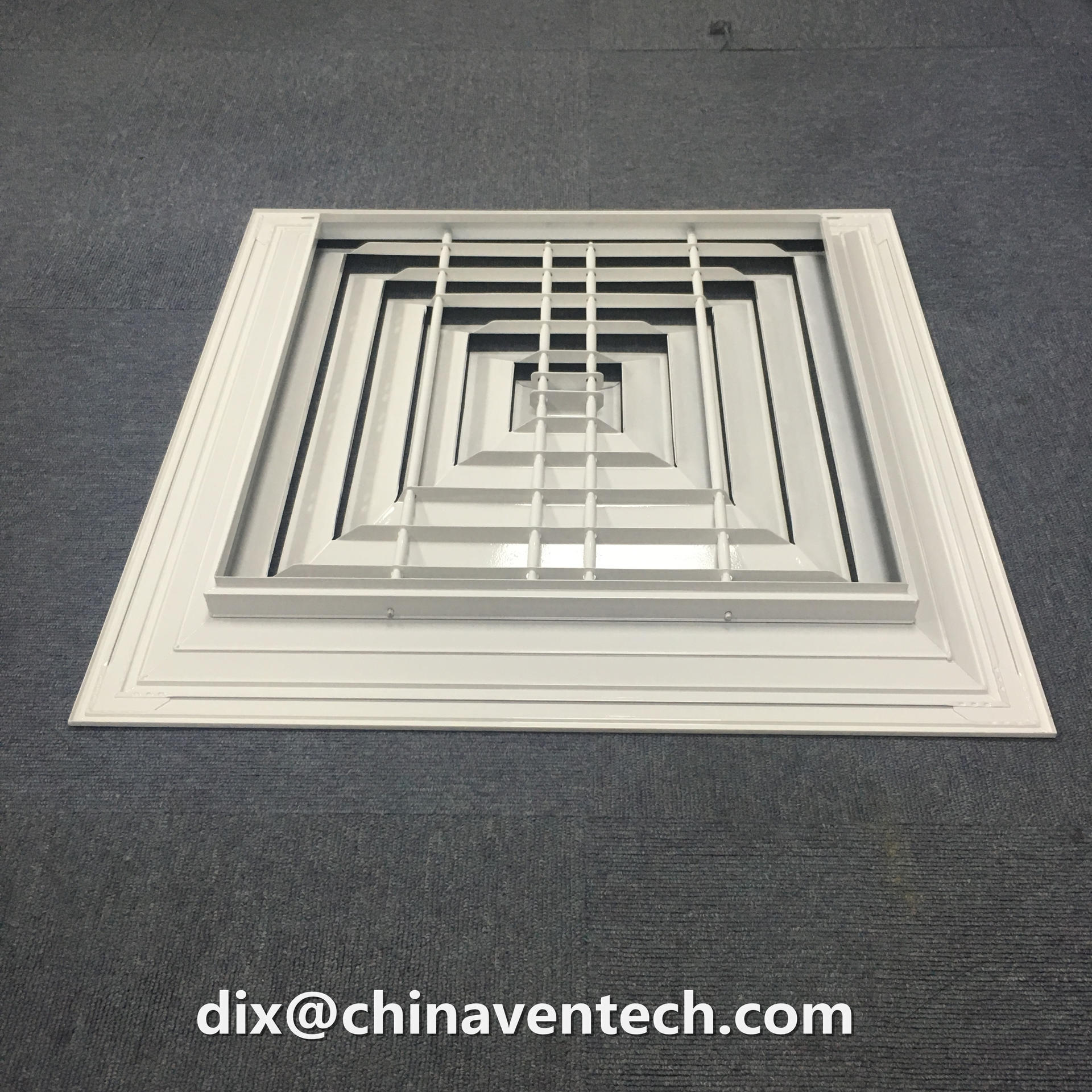 HVAC return air ventilation ceiling 4 way square diffuser
