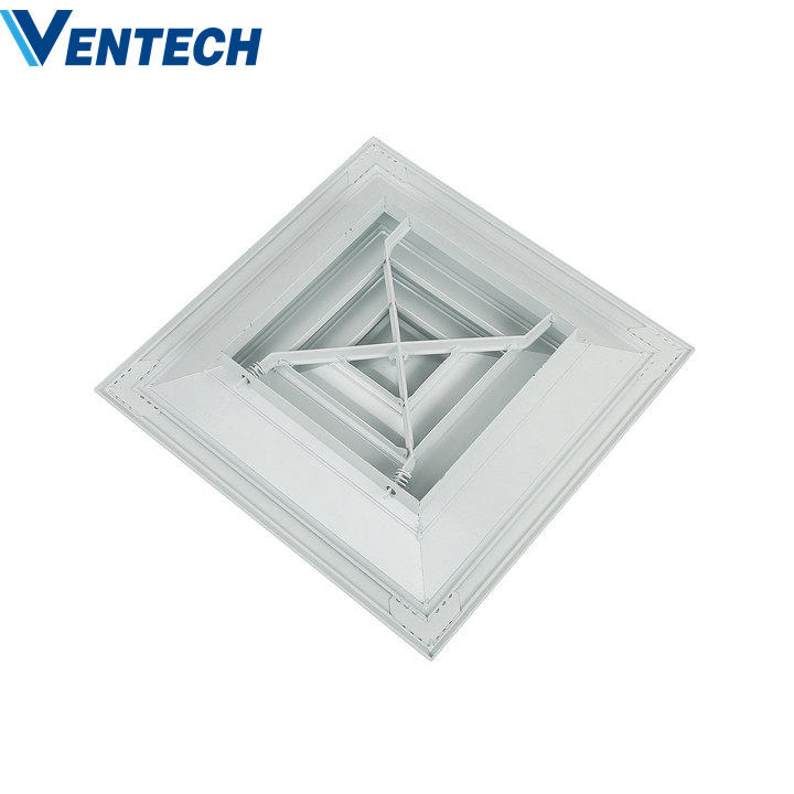 Hvac System VENTECH Exhaust Outlet Air Conditioning Aluminum Square Ceiling Air Duct Diffuser