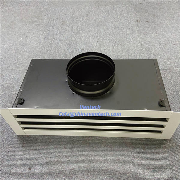 HVAC Air Duct Mounting Black Color Square Iron Plenum  Box  for Fan Coil Unit