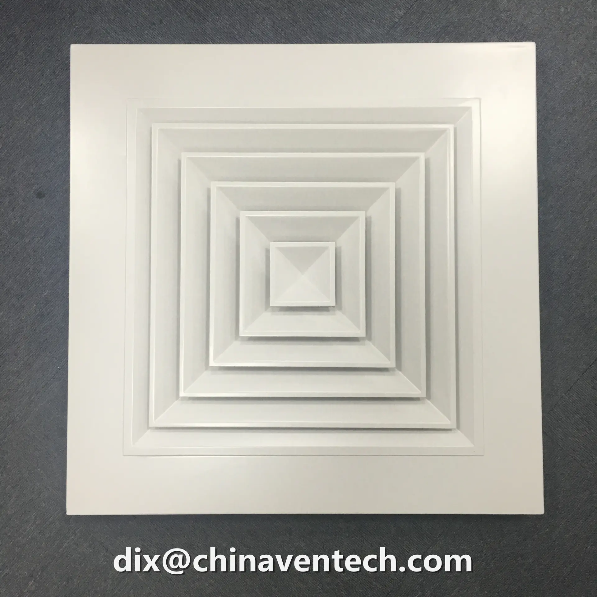 HVAC Aluminum Extract Air Ceiling Replacement 600x600mm Tile 4 Way Square Diffuser