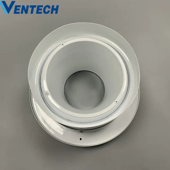 Ventilation air condition aluminum air duct vent round eye ball nozzles hvac jet nozzle diffuser