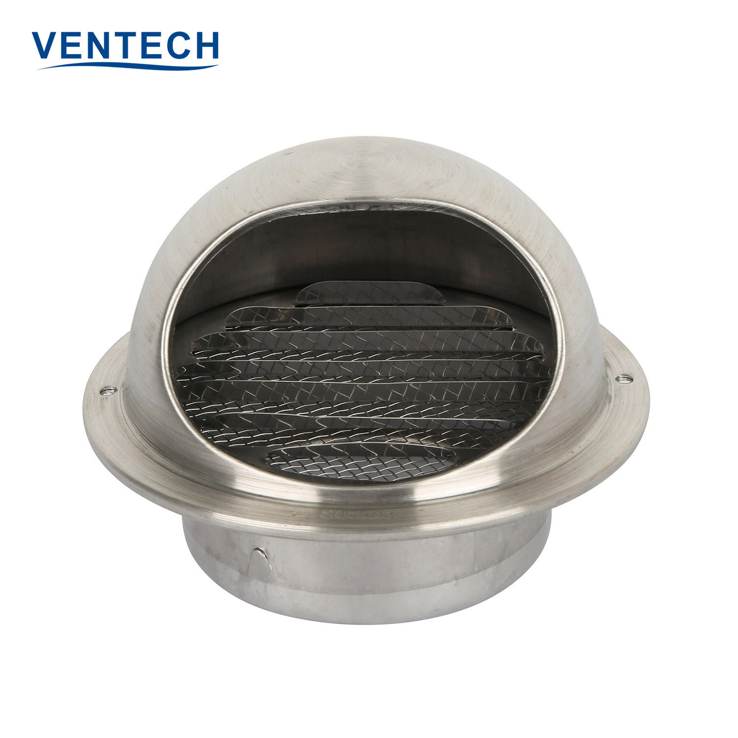Hvac Exterior Wall 304 Stainless Steel Waterproof Exhaust Air Vent Cap Ball Weather Louver