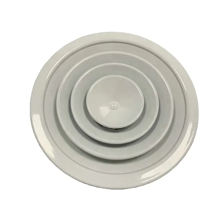 Hvac Ventilation Supply Aluminum Round Ceiling Air Conditioning Circular Diffusers With Butterfly Damper