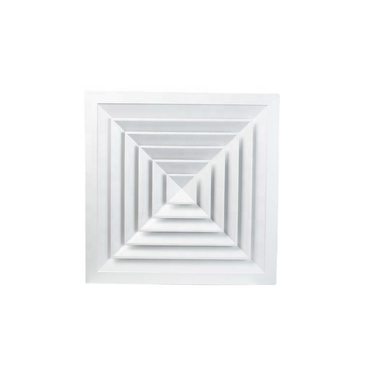 VENTECH High Quality Hvac System Square Exhaust Air Outlet Duct Aluminum Conditioning Ceiling Diffusers