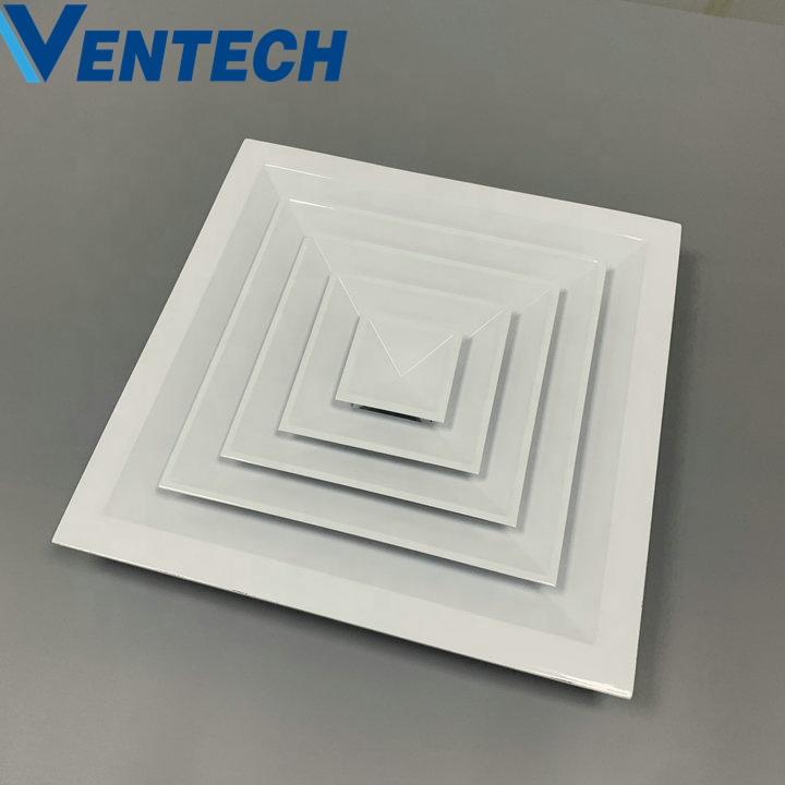 Hvac System Ceiling Exhaust Air Duct Aluminum Conditioning Square Ceiling Diffusers