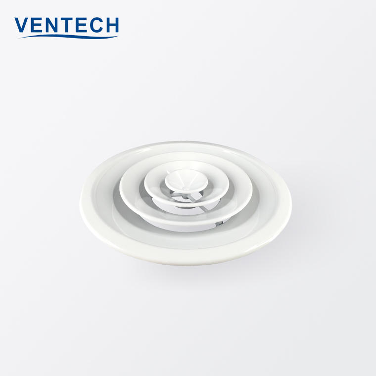 Hvac System Air Conditioning Ducting Vent Diffuser Parts Hot Sale Aluminum Ceiling Round Air Diffusers For Ventilation