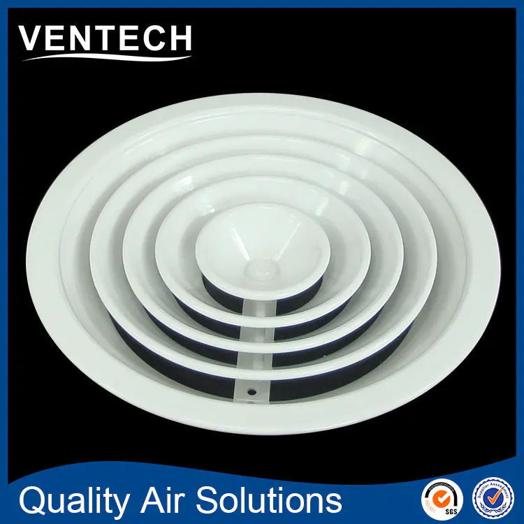 Register Plastic Cover Ceiling Round Vent Air Diffuser For Hvac