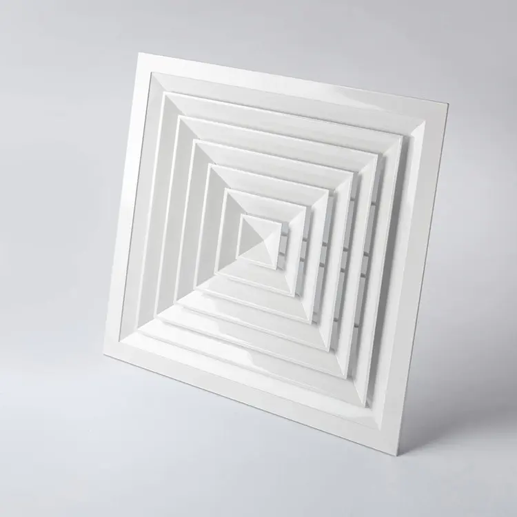 Hvac System VENTECH Aluminum 4-way Supply Air Duct Vent Square Ceiling Air Diffusers