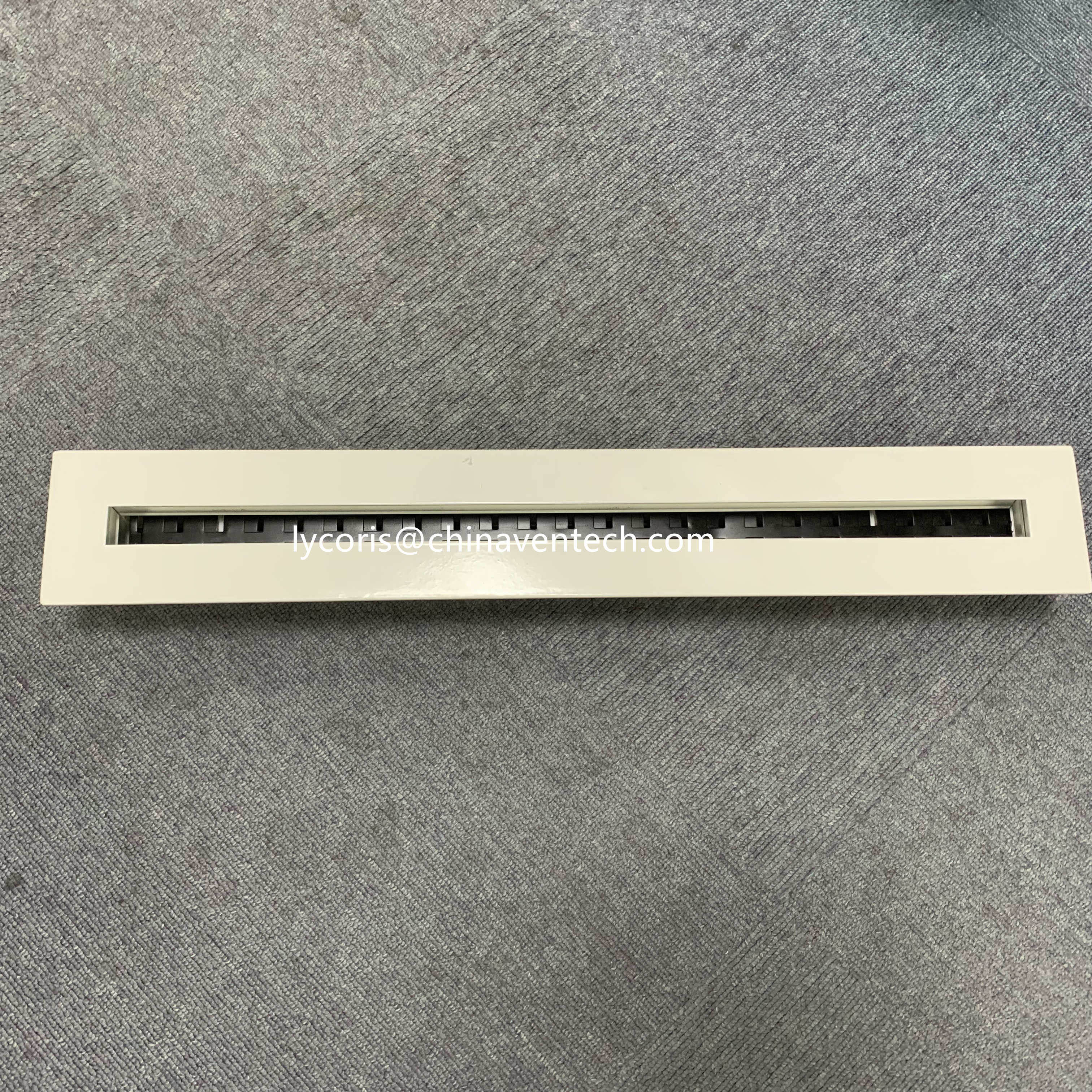 high quality air aluminum linear slot linear bar grille diffuser plenum box  slot diffuser adaptor with adjustable blades-Ventech