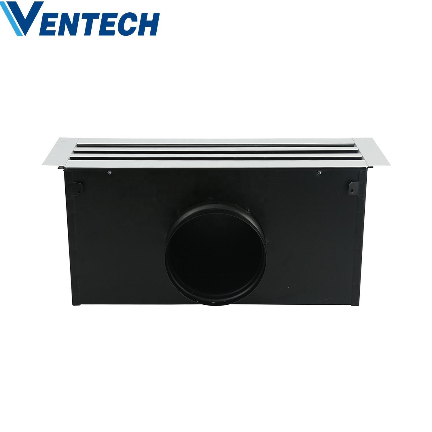 Hvac ducting mounted ventilation fresh air size customized plenum box supply air linear slot diffuser