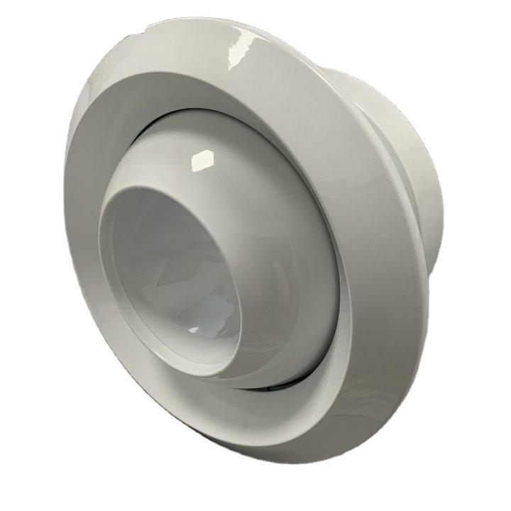 Round Duct Jet Diffusers or Nozzles Developed for Large Areas - Eye Ball type