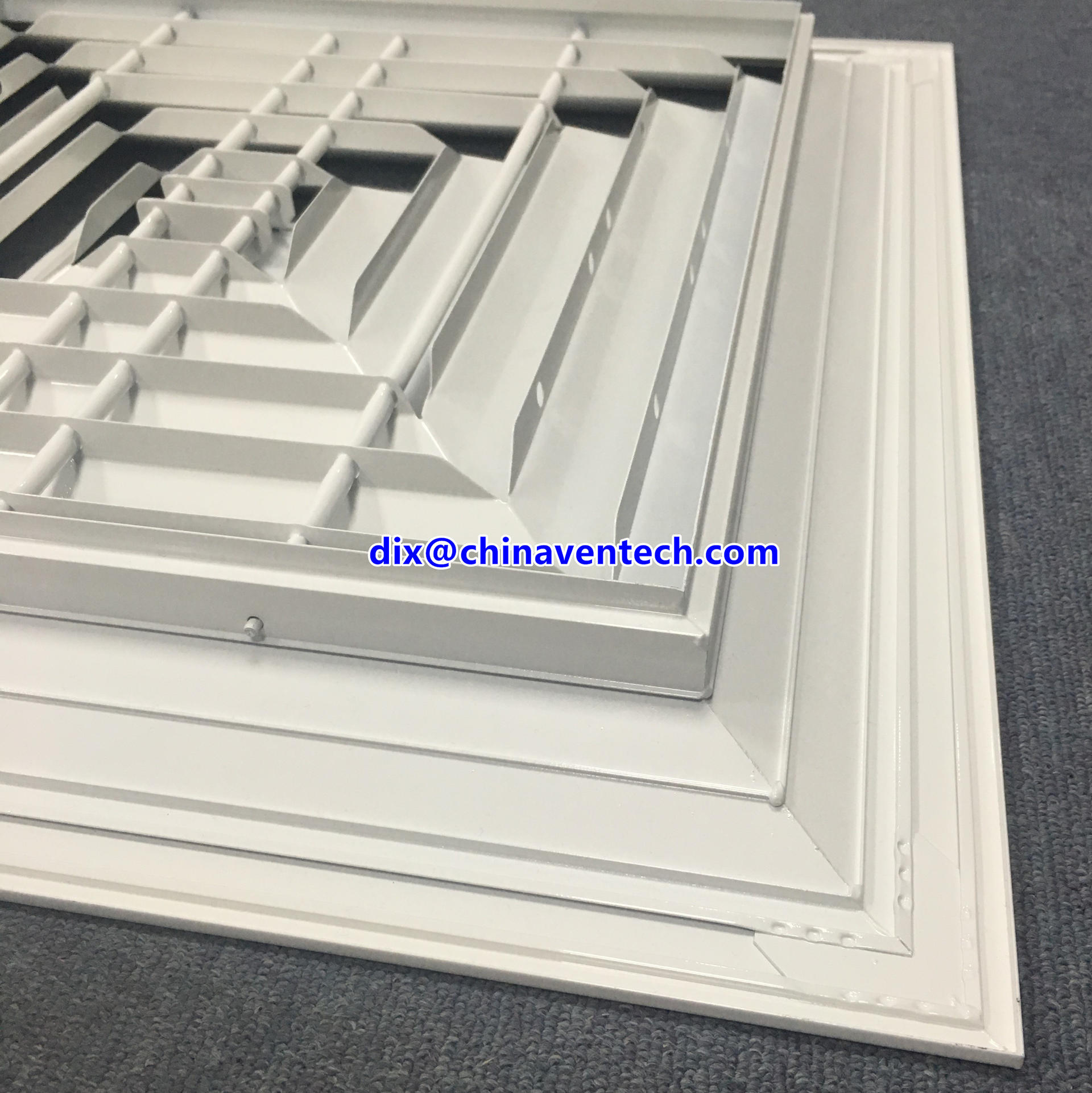 Hvac air conditioner louver vent grille supply air 4 way directional square diffuser