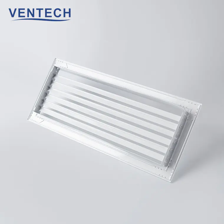 HVAC air outlet adjustable return air single deflection grille